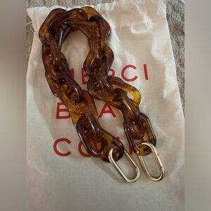Clare V Shortie Tortoise Resin Chain Bag Strap